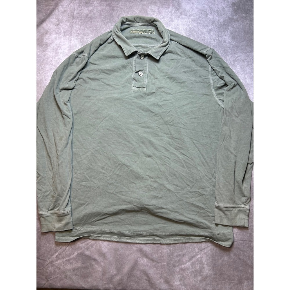 Tommy Bahama Relax Pro Leisure Consultant Mens XXL Green Long Sleeve Polo Shirt